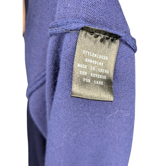 Women's Navy Blue Lace Back Cardigan Button Front XL Laps - Picture 5 of 13